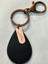 Load image into Gallery viewer, Copper and Leather Orchid Key Chain