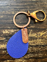 Load image into Gallery viewer, Copper and Leather Orchid Key Chain