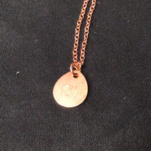 Load image into Gallery viewer, Orchid engraved copper necklace
